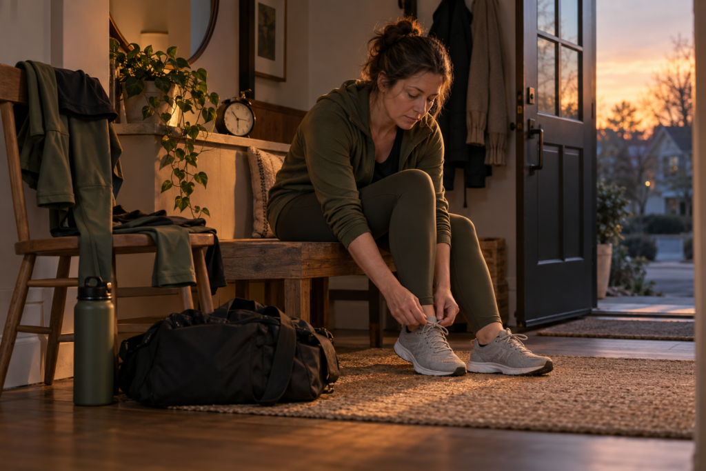 Realistic fitness routine built through consistent habits